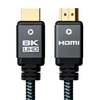 Prevo HDMI 2.1  Cable, 3m, Black & Grey, Supports Displays up to 8K@60Hz Image
