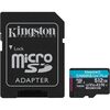Kingston 512GB Canvas Select Plus Gen3 MicroSDXC Card with SD Adapter, UHS-I Class 10, U1, V10, A1 App Performance, 100MB/s Image