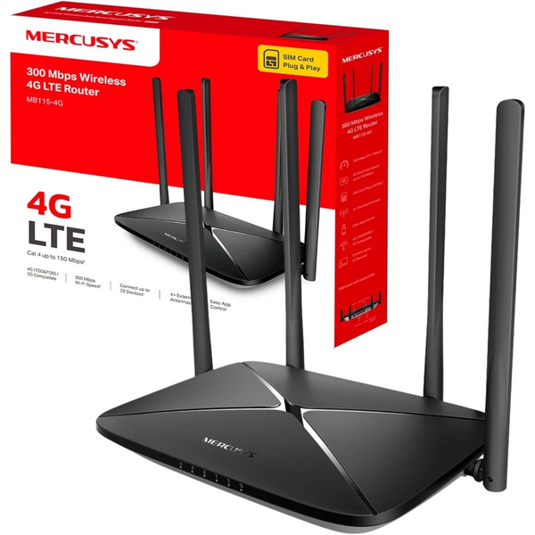 Mercusys  300Mbps SIM Slot Unlocked Wireless N 4G LTE Router UK