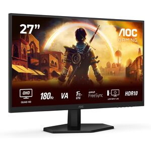Aoc AOC 27 inch WQHD Gaming Monitor 180Hz, Fast VA Panel, 0.5ms MPRT, (2560x1440 HDMI 2x 2.0 DP 1x 1.4) Black
