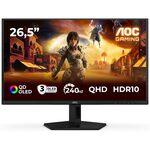 AOC 26.5 inch WQHD Monitor 240Hz, QD-OLED Panel, HDR10, G-Sync Compatible, (2560x1440 HDMI 1x 2.0 DP 1x 1.4) Black