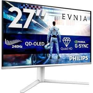 Philips Philips Evnia 27 inch WQHD, 240Hz, QD-OLED, 0.03ms GtG, HDR10, G-Sync Comp, Height Adjust, Ambiglow (2560x1440 HDMI 2x 2.1 DP 1x1.4 USB Hub) White