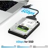 Benfei SATA to USB Cable, 2in1 USB-C/USB 3.0 to SATA III Hard Driver Adapter Compatible for 2.5 inch HDD and SSD Image