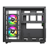VIDA EDGE MINI MATX ARGB BLACK CASE, Cube, PC, White, micro ATX, ITX, Steel, Acrylonitrile butadiene styrene (ABS), Tempered glass, Gaming Image
