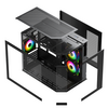 VIDA EDGE MINI MATX ARGB BLACK CASE, Cube, PC, White, micro ATX, ITX, Steel, Acrylonitrile butadiene styrene (ABS), Tempered glass, Gaming Image
