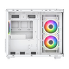 VIDA EDGE MINI MATX ARGB WHITE CASE, Cube, PC, White, micro ATX, ITX, Steel, Acrylonitrile butadiene styrene (ABS), Tempered glass, Gaming Image