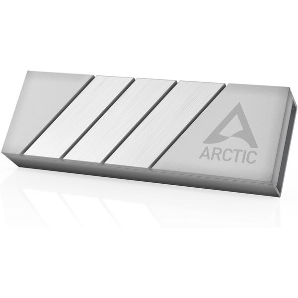 Arctic Cooling ARCTIC M2 Pro - Heatsink cooler for M.2 2280 SSD, with ARCTIC TP-3 thermal pads, compatible with PC & PS5, for dual and single-sided SSDs - Silver