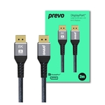 Prevo DisplayPort Cable, DisplayPort 1.4 (M) to DisplayPort 1.4 (M), 2m Supports Displays up to 8K@60Hz