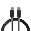 NEDIS  | USB Cable | USB 3.2 Gen 1 | USB-A Male | USB-A Male | 5 Gbps | Gold Plated | 2.00 m | Round | PVC | Anthracite | Box Image