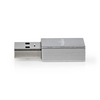 NEDIS  USB-A Adapter | USB 3.2 Gen 1 | USB-A Male | USB-C™ Female | 5 Gbps | Round | Nickel Plated | Silver | Cover Box Image