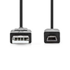 NEDIS 3m Nedis  USB 2.0  USB-A Male to| USB Mini-B 5 pin Male  4.5 W  480 Mbps 3.00 m Image