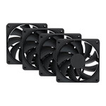HYTE FA12 120mm PWM Case Fan 4 Pack - Pitch Black