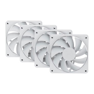 HYTE HYTE FA12 120mm PWM Case Fan 4 Pack Snow White