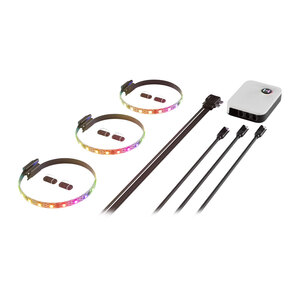 HYTE HYTE LS10 qRGB 330mm Light Strips 3PK Black & Nexus NP50 Control Hub Bundle