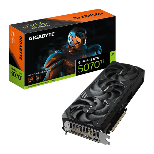 Gigabyte NVIDIA GeForce RTX 5070 Ti WINDFORCE OC 16GB Blackwell Graphics Card