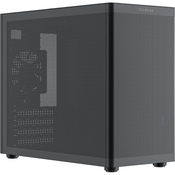 Tecware Fusion 3 Matx Sff Mesh Case w/ 3 Black Fans PWM (Black)