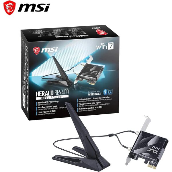 MSI HERALD BE9400 WIFI 7 PCIE CARD