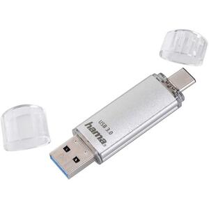 HAMA Hama C-Laeta USB Flash Drive, Type-C, USB 3.1/USB 3.0, 64GB, 40 MB/S, Silver