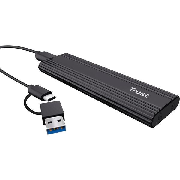 Trust M.2 NVMe SSD Enclosure, USB-C 10Gbps External Hard Drive Enclosure up to 4TB