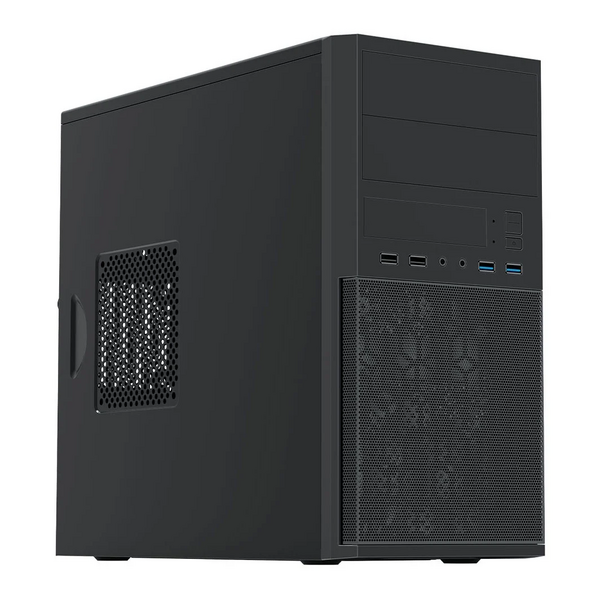 VIDA Corporate Black Office Case, Micro ATX, 120mm Fan, Mesh Front