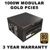 Vortex 1000W PSU GOLD MODULAR 80+ PCIE5- OEM - No Power Cable Image