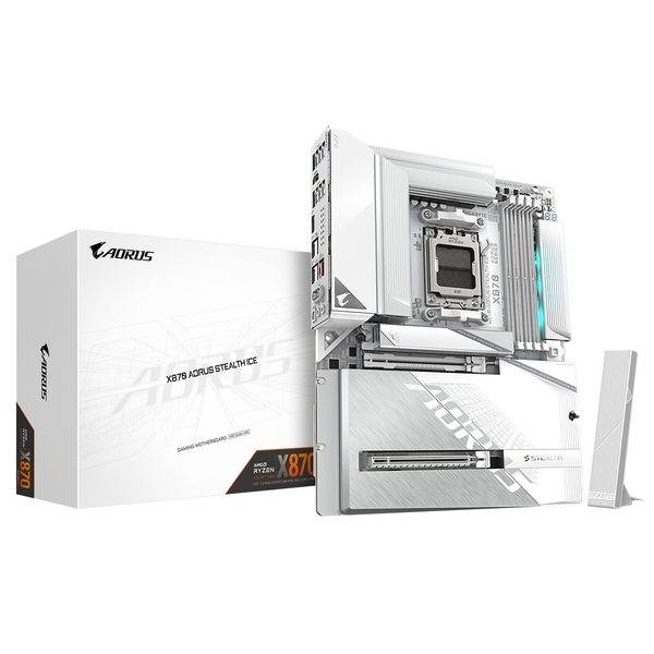 Gigabyte X870 AORUS STEALTH  ICE AM5 DDR5 PCIe 5.0 ATX Motherboard