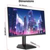KOORUI 27 Inch Gaming Monitor, 200Hz, QHD 1440P, 1ms, Fast IPS | 1440p gaming monitor, Adaptive Sync, Height Adjustable, VESA Mountable, HDM I /DP Image