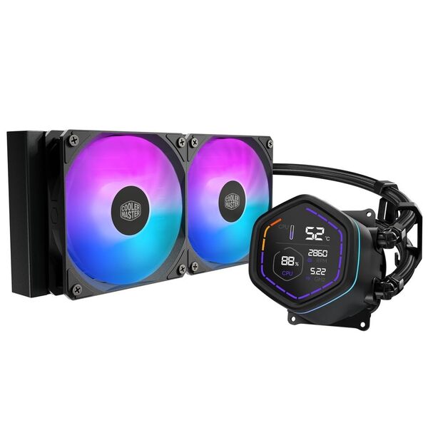 Coolermaster Cooler Master MasterLiquid 240 Core Nex Digital ARGB All In One CPU Cooler - 240mm