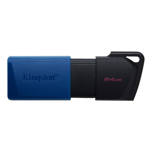 Kingston Kingston DataTraveler ExodiaM  USB Flash Drive, 64GB, USB 3.2, Blue / Black, Moving Cap Design