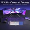 KOORUI 60% Wired Mechanical Gaming Keyboard, 69 Keys, Red Switch, White Image