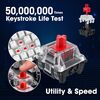 KOORUI 60% Wired Mechanical Gaming Keyboard, 69 Keys, Red Switch, White Image