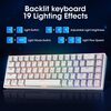 KOORUI 60% Wired Mechanical Gaming Keyboard, 69 Keys, Red Switch, White Image