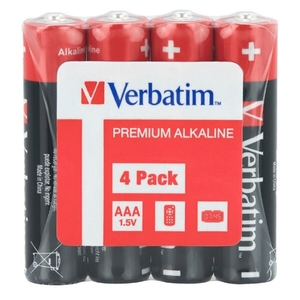 Verbatim Verbatim AAA Battery Alkaline 4 Pack Shrink Wrap