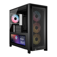 CORSAIR FRAME 4000D LCD RS ARGB Black Tempered Glass Mid Tower ATX PC Case with 14.5`` XENEON EDGE