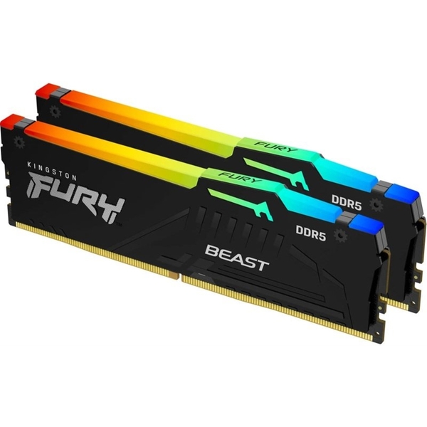 Kingston 16Gb DDR5 5600Mhz - Fury Beast RGB Memory Module Kit - 2X 8GB KIT
