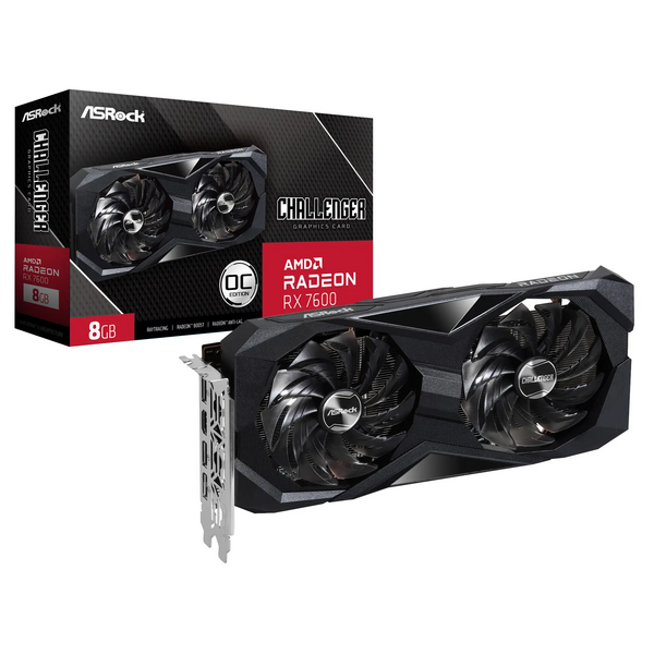 ASROCK AMD Radeon RX 7600 Challenger OC 8GB GDDR6 Graphics Card
