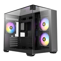 Antec CX600M Trio Mini Tower Gaming Case, Tempered Glass Front