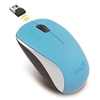 Genius Wireless Mouse, 2.4 GHz with USB Pico Receiver, Adjustable DPI levels up to 1200 DPI, 3 Button with Scroll Wheel, Ambidextrous Design, Blue Image