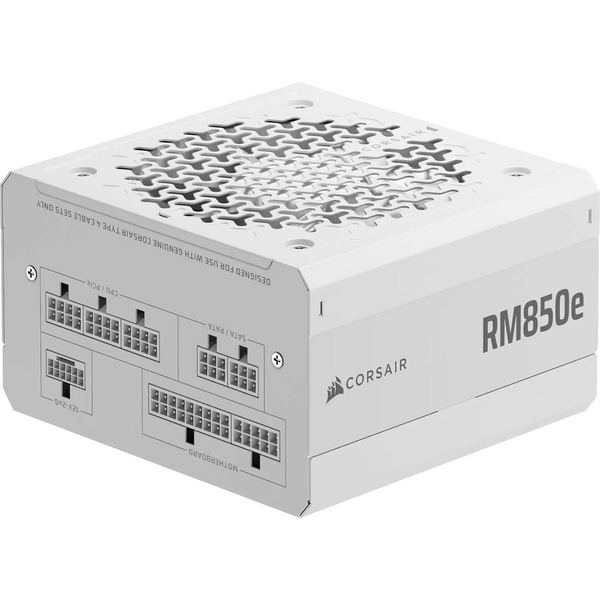 Corsair 850W RMe Series (WHITE) RM850e PSU, Fully Modular, Low-Noise, Cybenetics Gold, Zero RPM Mode, ATX 3.1, PCIe 5.1