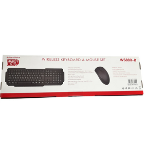 BUILDERS CHOICE Builders Choice Wireless Keyboard Mouse In Black - Combo