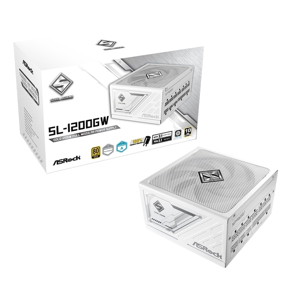 ASROCK Steel Ledgend 1200W ATX Power Supply Unit, 80 PLUS GOLD Certified