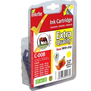 Inkrite Inkrite Inkrite Canon CLI-8Y Yellow + CHIP