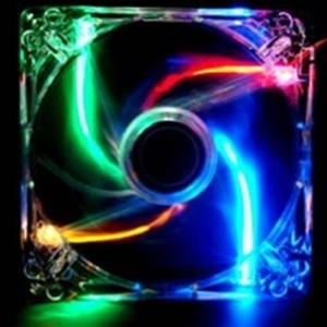 Right-Tec Right-Tec 8CM / 80mm Case Fans (clear - Lights up Blue,red,green,yellow Led)