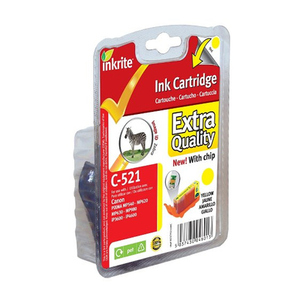 Inkrite Inkrite Canon With Chip MP980 MP620 MP630 MP540 iP4600 iP3600- CLI-521Y Yellow