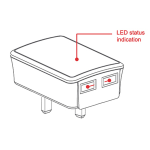 Generic Generic Mains Charger To 2x USB Sockets 5v 2000ma