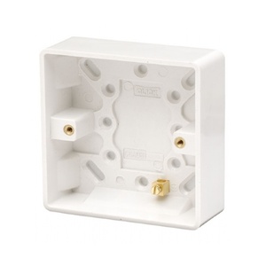 H P Elec H P Elec Single Wall Mount Back Box 25mm (white)
