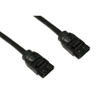 Generic 45cm SATA 2 Internal Data Cable With Locking cable - Black