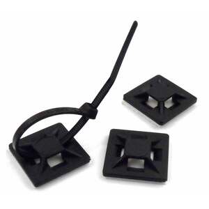 Generic Generic  PC Cable Management Cable Clip 20mm x 20mm black colour 100 pack