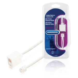 Bandridge Bandridge  Modular BT Telephone Extension Cable 8.0 m