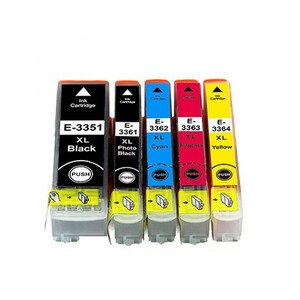 Compatible Inks Compatible Inks Set Of 5 Cartridges Orange Compatible 33 XL Full Set